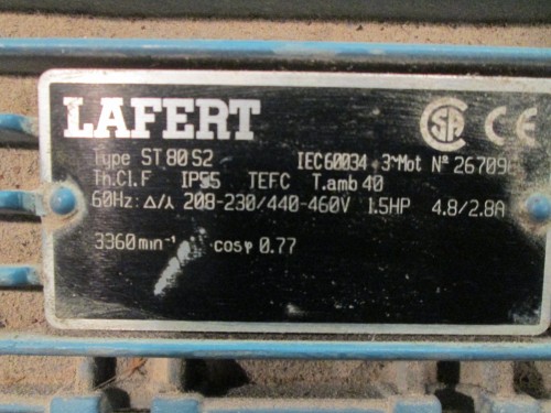 1.5 HP Lafert Electric Motor