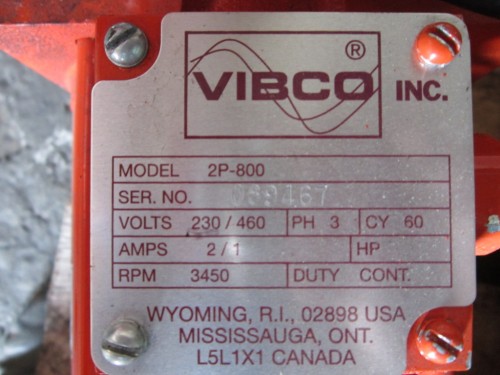 Vibco Model 2P-800