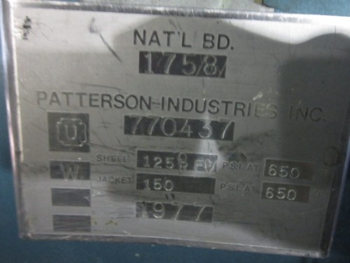 Patterson Stainless  Steel Ball Mill Reactor.