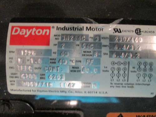 2 HP Dayton Electric Motor