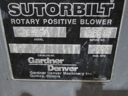 Gardner Denver Sutorbilt Rotary Positive Blower