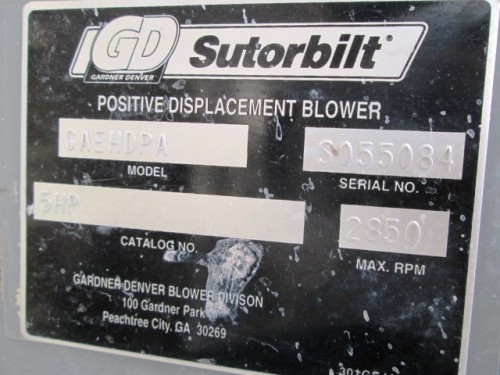 Gardner Denver Sutorbilt Positive Displacement Blower