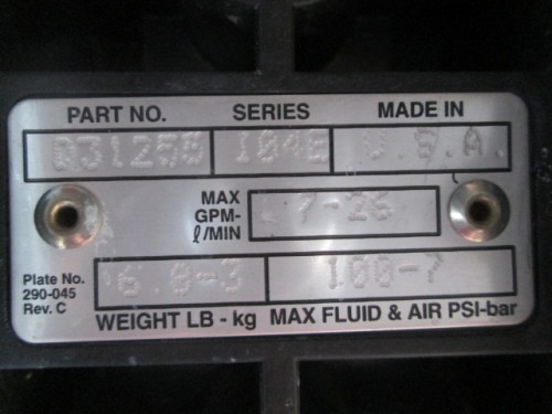 Graco Husky Lab Double Diaphragm Pump.