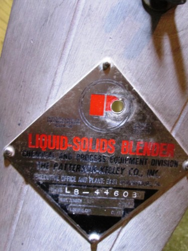 8 quart Patterson Kelley Twin Shell Liquid-Solid Blender