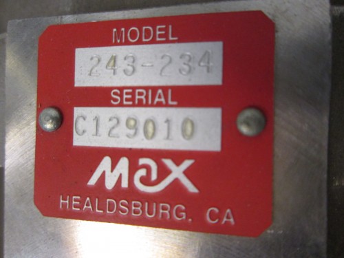 Max Machinery Helical Rotor Flowmeter
