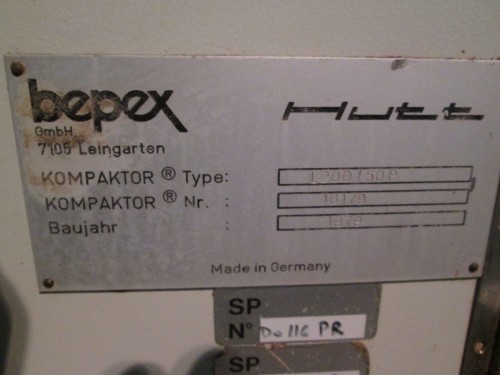 Bepex Roll Compactor.