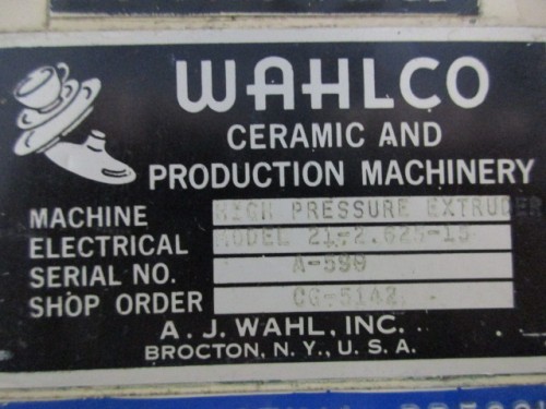 15 ton Wahlco Extruder