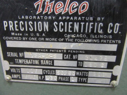 Precision Scientific Co. Oven