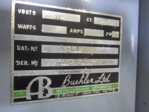 Buehler Polishing Table. 2 disc.