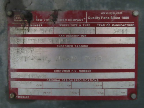 New York Blower Company Pressure Blower