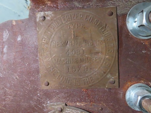 Refurbished 15 x 9 Type L American Pulverizer Co Hammer Mill