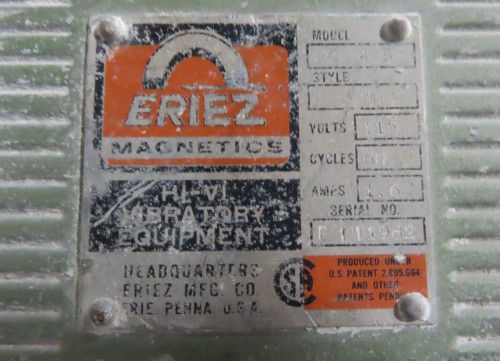 Eriez Magnetics Vibrating Magnetic Box