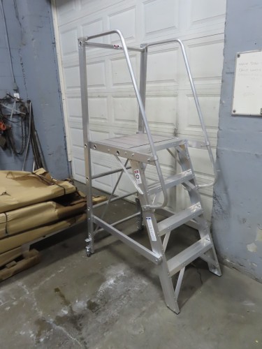 Five Foot Rolling Platform Ladder with Stairs