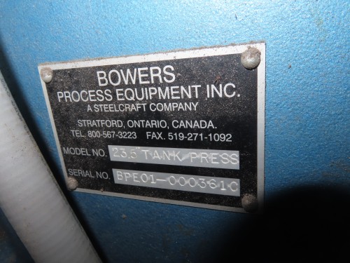 Bowers Discharge Tank Press