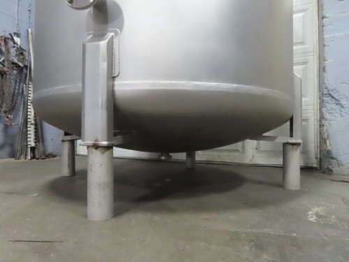 600 gallon 316 Stainless Steel Open Top Mix Tank with Dish Bottom
