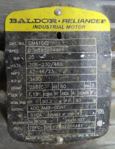 20 HP Arde Barninco 6x3 Inline High Shear Dispersion Grinder Pump