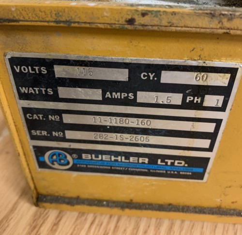 Buehler Slow Speed Wet Saw