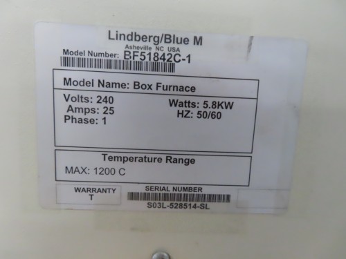 Lindberg / Blue M lab furnace