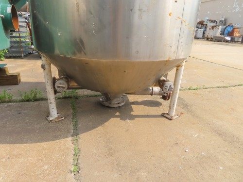500 gallon stainless steel agitated jacketed tank with wipers