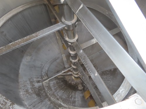 500 gallon stainless steel agitated jacketed tank with wipers