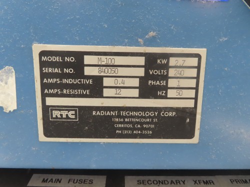 Radiant Technology Corp Infared Continous Belt Dryer