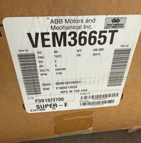 5 hp Baldor Electric Motor