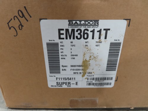 3 hp Baldor Motor