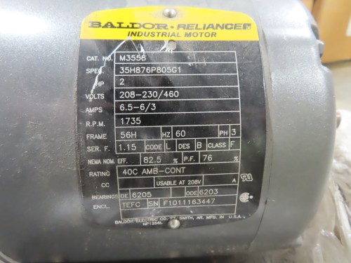 2 hp baldor motor