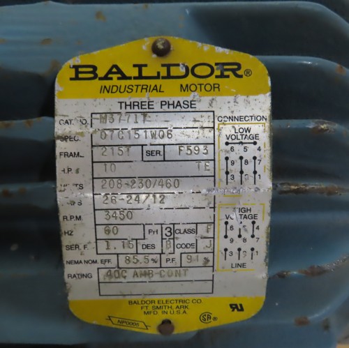 10 hp Baldor Electric Motor