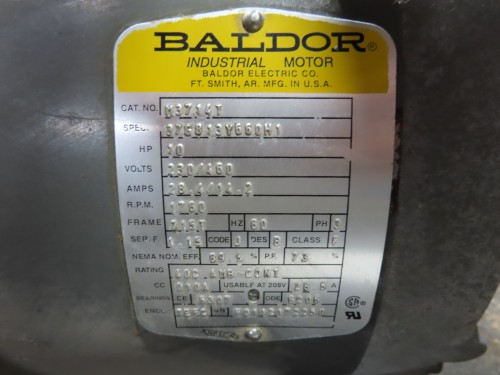 10 hp Baldor Motor