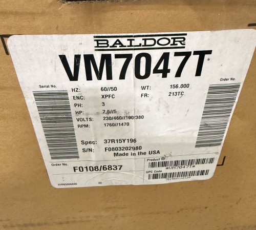 7.5 hp Baldor