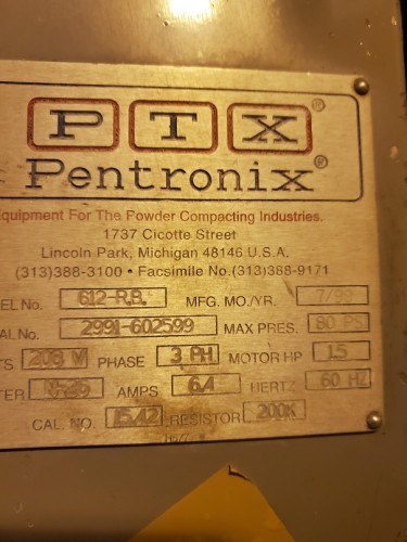 Pentronix PTX Multipak 612 Powder Compactor for sale