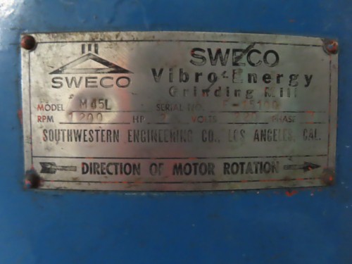 Sweco Vibratory Mill