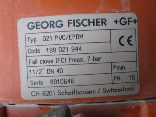 Georg Fischer valves