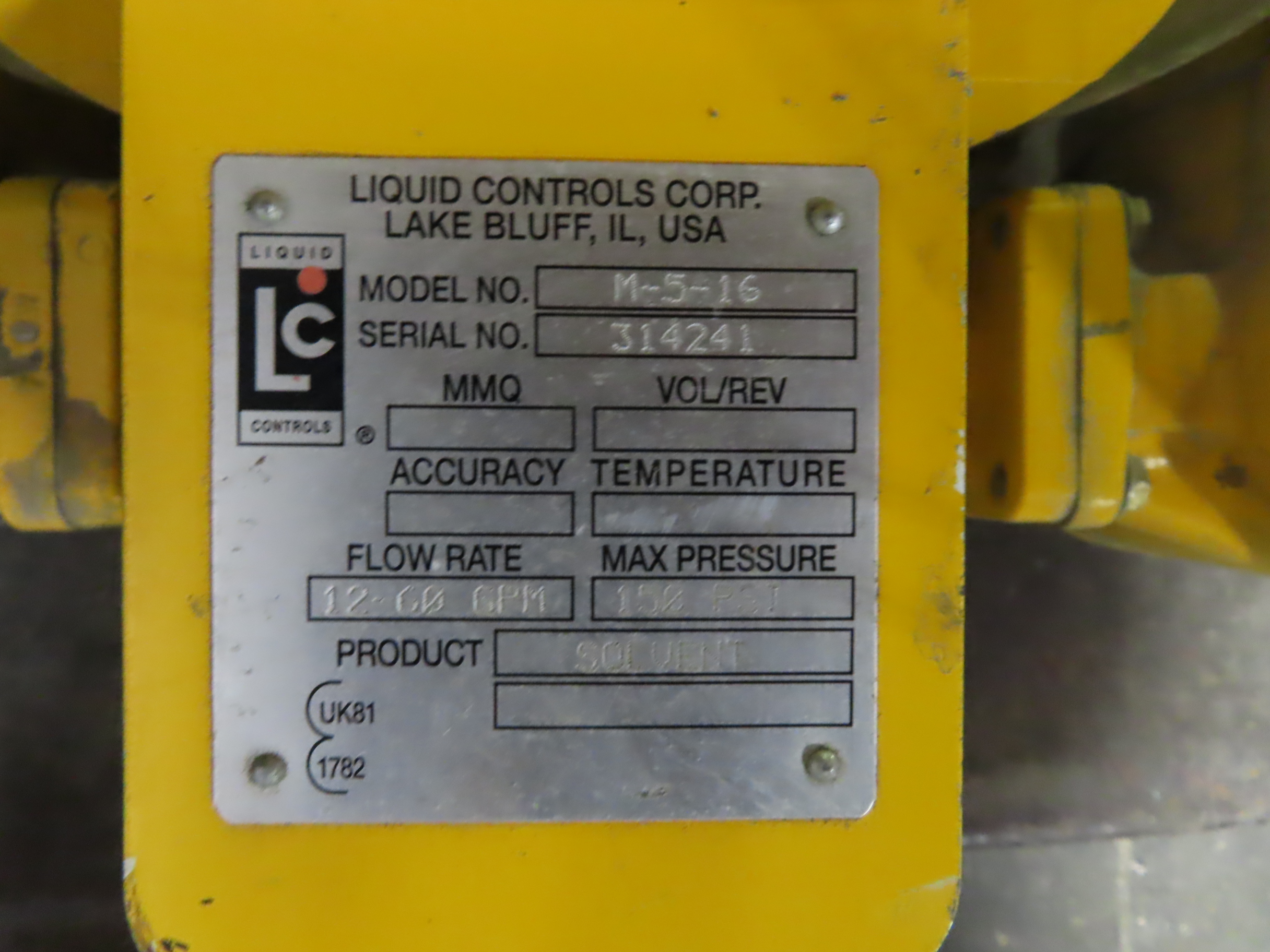 Liquid Controls Corp Meter, M516