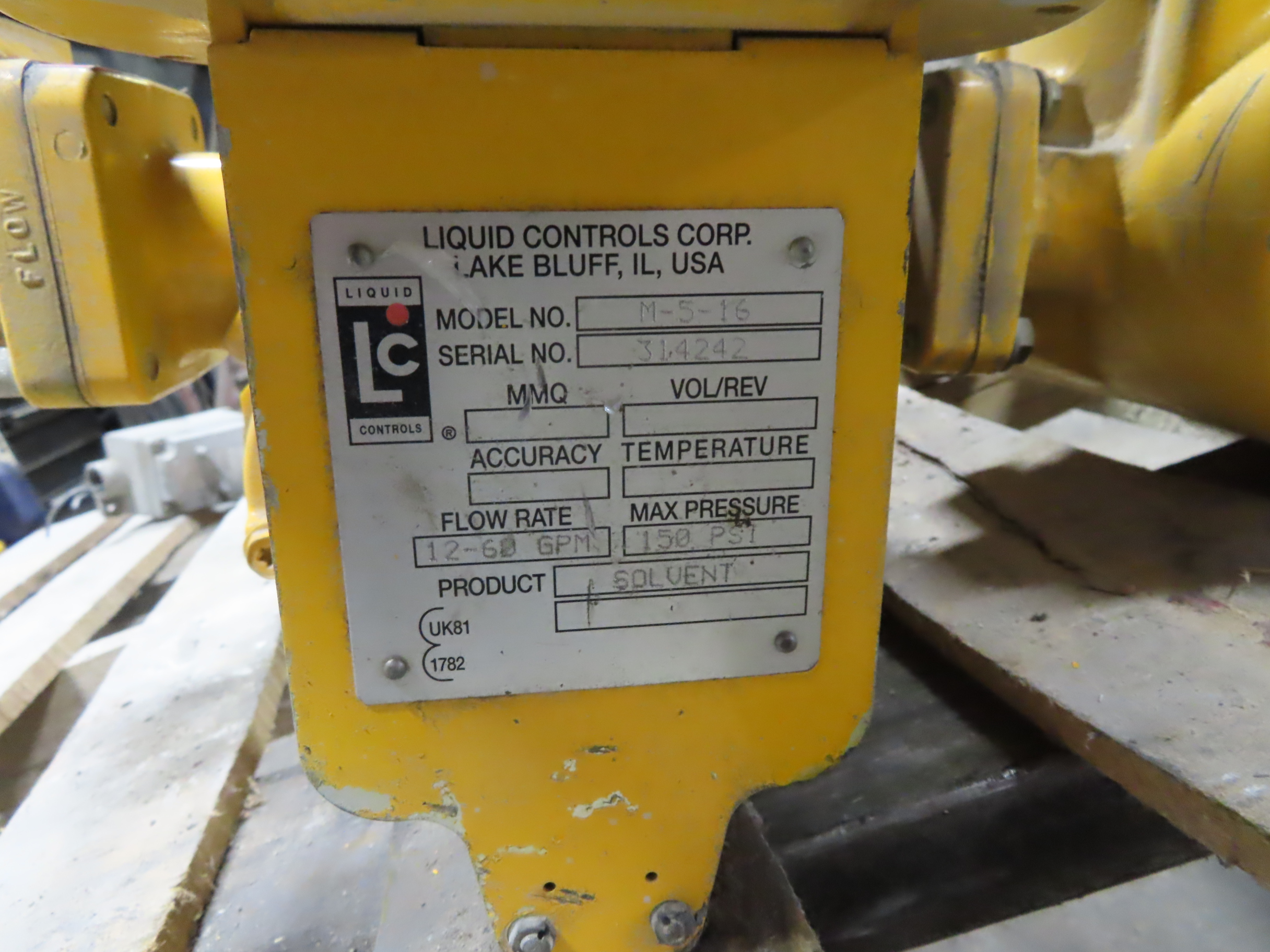 Liquid Controls Corp Meter, M516
